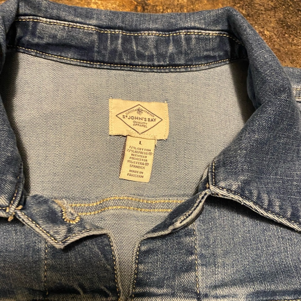St. John's Bay Women's Light Blue Denim Overalls